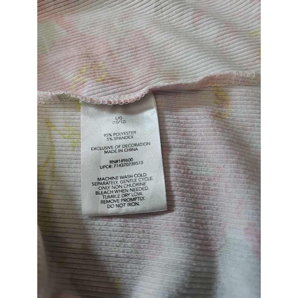 Flora‎ Nikrooz Women's Soft Stretch Short Sleeve Sleep Dress Pink Floral  Size L - Picture 7 of 12